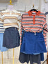 Button Denim Skort With Side Pocket